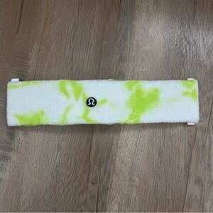 Lululemon Cotton Terry Sweatband Electric Lemon‎ NEW